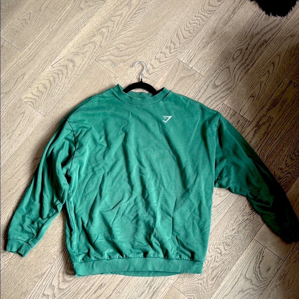 Green Gymshark  Crewneck Sweater